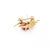 14k Gold, Ruby, Emerald, & Diamond Figural Insect or Bee Brooch or Pin For Sale - Image 10 of 11