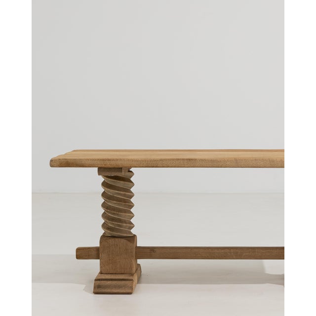 Oak Coffee Table with Corkscrew Legs, Antique, France, Circa 1970 For Sale - Image 11 of 12