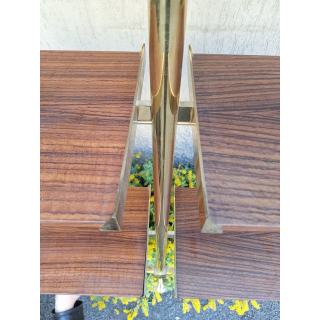 Floor-to-Ceiling Bookcase in Brass and Wood from Fedele Papagni For Sale - Image 13 of 17