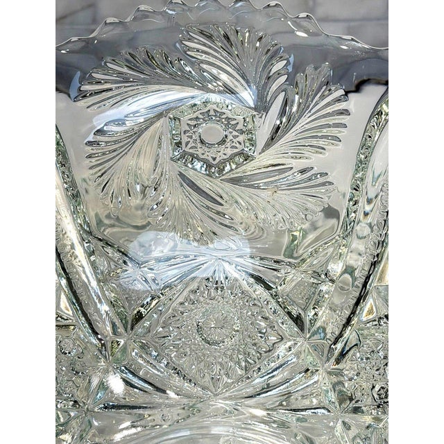 Gray Antique McKee Wiltec Clear Eapg Punch Bowl & 19.25" Underplate 2-Pc Set For Sale - Image 8 of 8