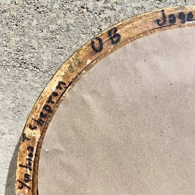 Glass 1950s Italian Gold Leaf Wall Mirror For Sale - Image 7 of 8