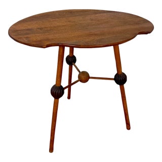 Victorian Painters Palette Shaped Wooden Side Table For Sale