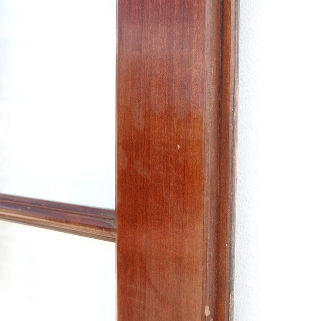 Pair Vintage Solid Mahogany and Beveled Glass Interior Room Divider Doors For Sale - Image 10 of 13