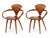 Set of 2 hard to find mid century modern sculpted “Pretzel” arm chairs in the manner of Norman Cherner for Plycraft....