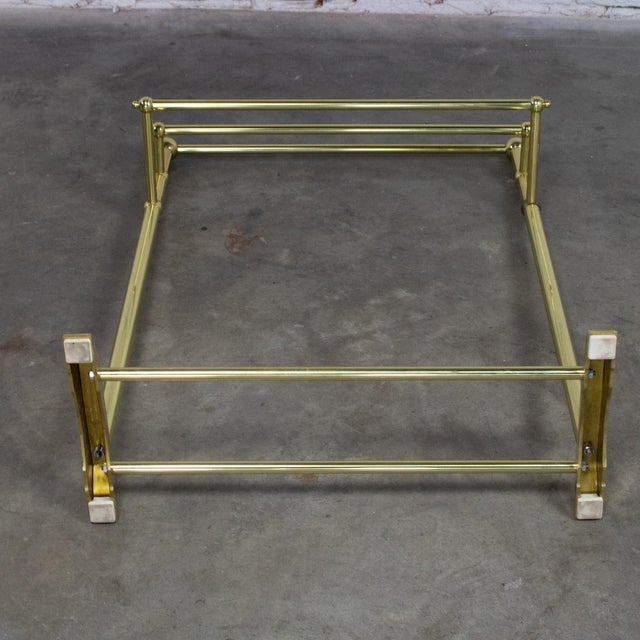 Late 20th Century Hollywood Regency Style Solid Brass Freestanding Towel Stand Triple Tiered Bars For Sale - Image 16 of 18