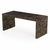 The rectangular top finely inlaid with a shimmering marquetry surface of natural mica, displaying subtle black, brown, and...