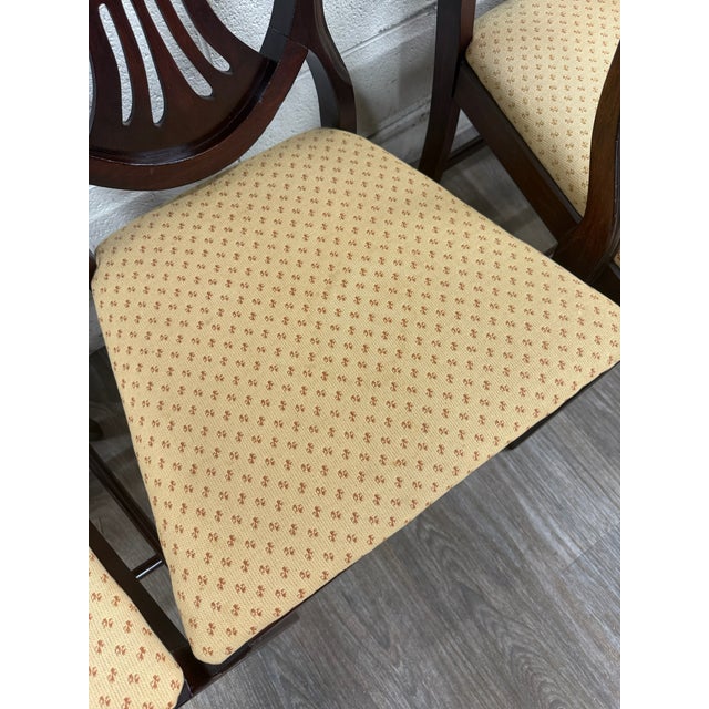Early 20th Century Antique Hepplewhite Duncan Phyfe Style Mahogany Dining Chairs - Set of 6 For Sale - Image 5 of 14