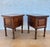 Pair of Spanish Rustic Solid Wood Bedside Tables, Mid-20th Century For Sale - Image 10 of 12