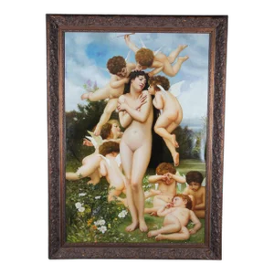 The Return of Spring Neoclassical Nymph Oil Painting After William-Adolphe Bouguereau