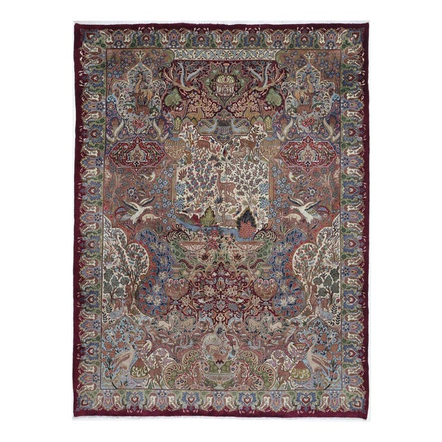 Vintage Middle Eastern Rug in Wool For Sale