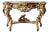 French Louis XV Style Vintage Giltwood Rococo Carved Console Table Vintage For Sale