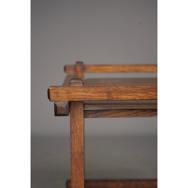 Modernist Dutch Oak Tea Trolley. 1950s For Sale - Image 4 of 11