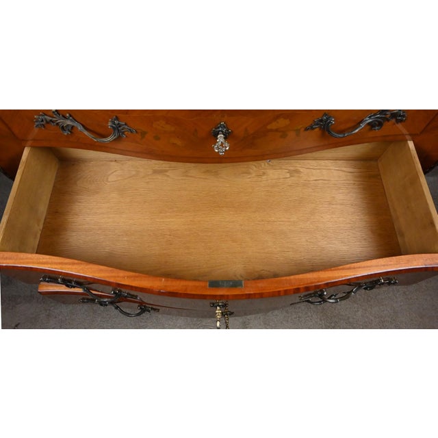 Louis XV Style Marquetry Commode, Late 20th Century For Sale - Image 17 of 18