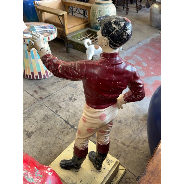 1930s Pair of Vintage Cast Iron Lawn Jockey Hitching Posts For Sale - Image 5 of 12