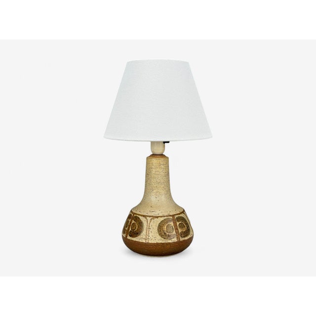 1970s Svend Aage Jensen, Søholm, Beige Ceramic, Table Lamp, Denmark, 1970s For Sale - Image 5 of 8