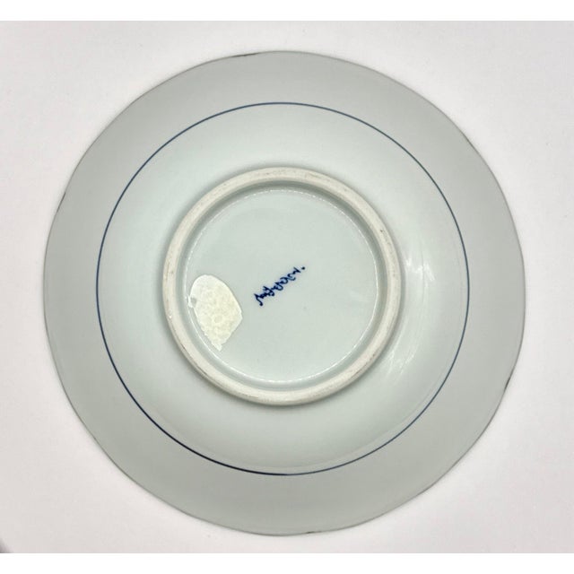 Ceramic Vintage 1970s Blue Peacock Bowl For Sale - Image 7 of 7