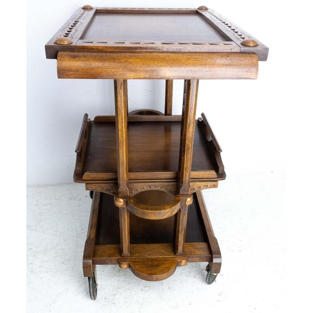 Metal Poplar Cart Drinks Trolley, France, 1940s For Sale - Image 7 of 18