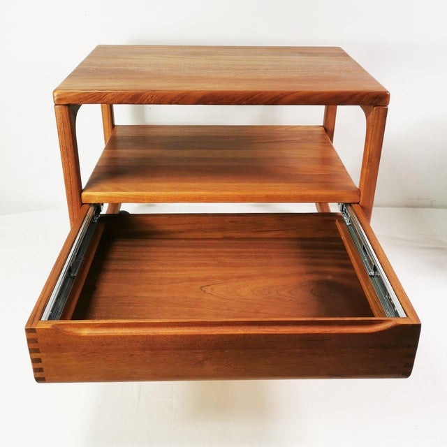 1960s Mid-Century Teak Serving Bar Cart from BR Mobler attributed to Peter Brink, Denmark, 1960s For Sale - Image 5 of 16