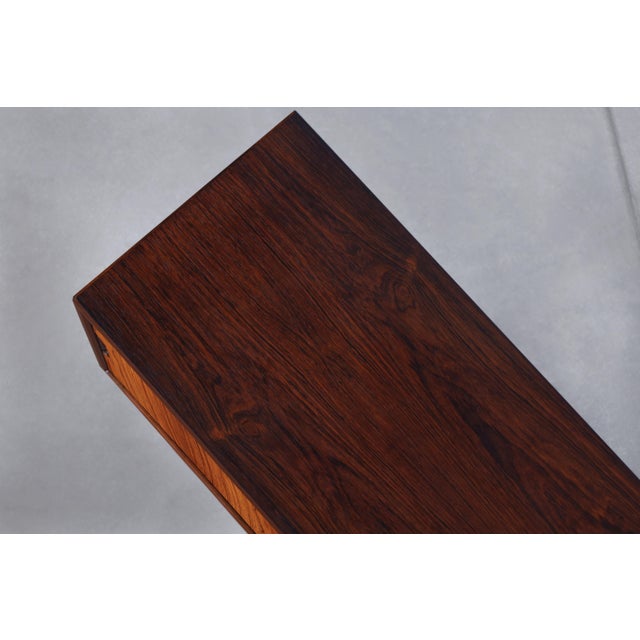 Danish Brazilian Rosewood Credenza on Architectural Base by Knud Nielsen For Sale - Image 14 of 15