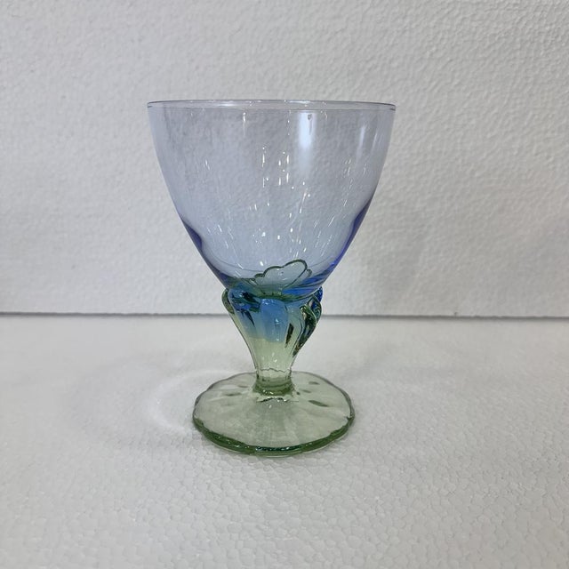 Postmodern Bahia Glass Set in Blown Glass by Bormioli Rocco, Italy, 1980s, Set of 8 For Sale - Image 13 of 18