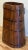Antique Large Wood Bucket Umbrella Stand With Metal Fittings For Sale - Image 4 of 10