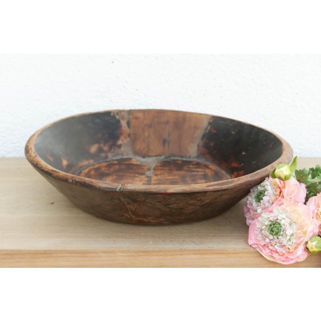 Primitive Hand-Carved Kitchen Bowl For Sale In Los Angeles - Image 6 of 6