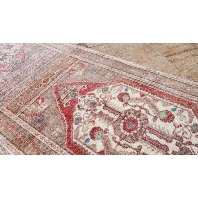 1970s Turkish Long and Narrow Runner Rug 1'10'' X 6'1'' For Sale - Image 9 of 11