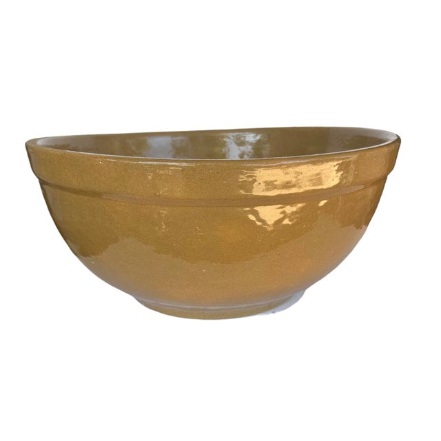 Large Mid-Century Modern Americana Ceramic Porcelain Stoneware Salad Mixing Bowl For Sale - Image 9 of 12
