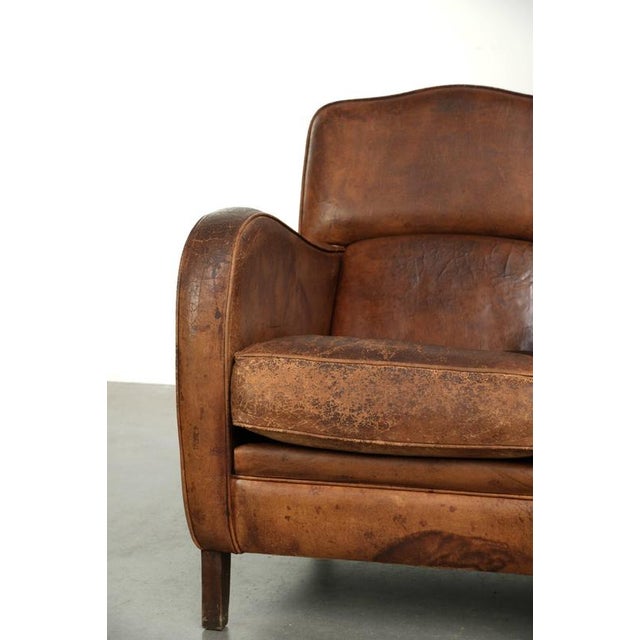Vintage Industrial Sheepskin Lounge Chairs, Set of 2 For Sale - Image 11 of 14