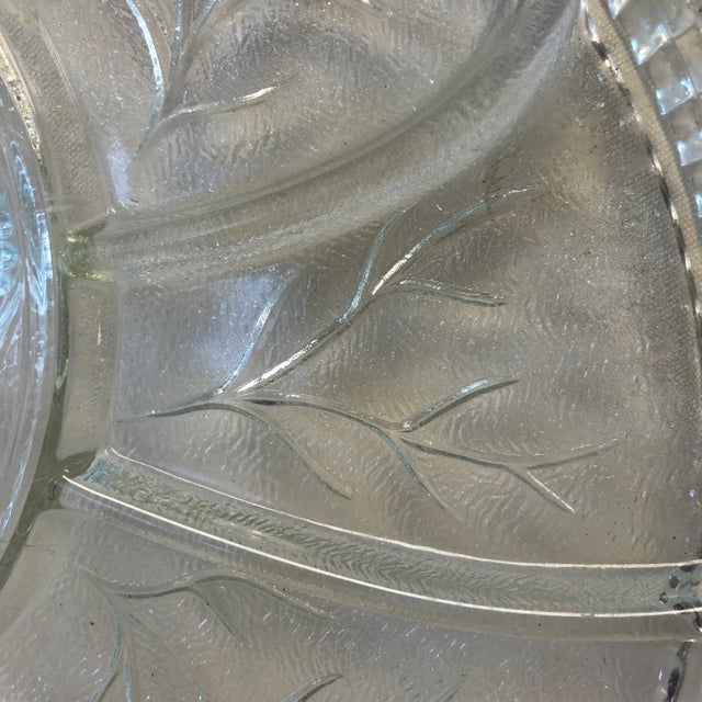 Transparent 1970s Crystal Appetizer Plate For Sale - Image 8 of 10