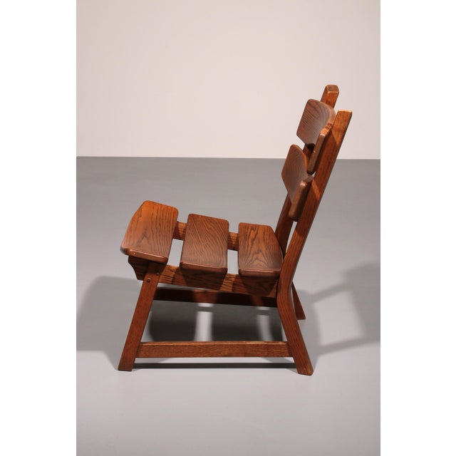 Dutch Stained Oak Chairs by Dittmann & Co for Awa, 1960s, Set of 6 For Sale - Image 9 of 15