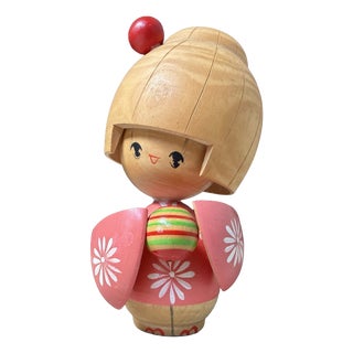 Vintage Sōsaku Kokeshi by Ishida Waichi, 1980s For Sale