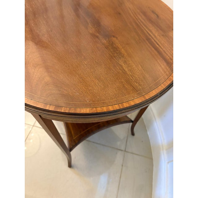 Antique Edwardian Mahogany Lamp Table, 1900s For Sale - Image 6 of 9