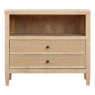 Bristol Park Whitewashed Oak Wood Nightstand For Sale