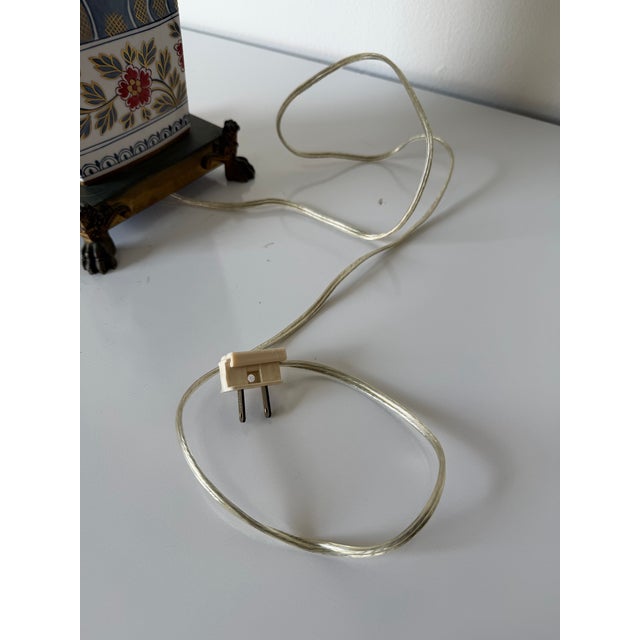 1940’s French Chinoiserie Porcelain Table Lamp For Sale - Image 11 of 11