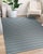 Contemporary 8x10 Lush Timeless Gray Stripe Modern Kilim Flatweave Wool Carpet Rug For Sale - Image 3 of 8