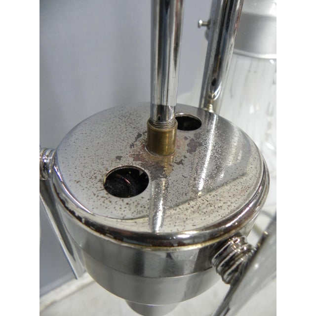 Metal Vintage Three-Arm Aluminum and Glass Pendant Lamp, 1970s For Sale - Image 7 of 18