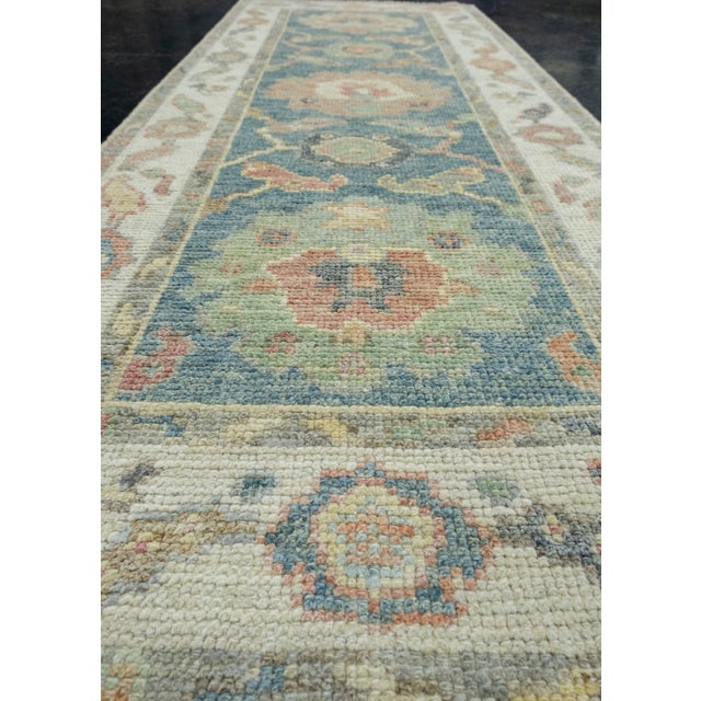 Turkish Oushak Runner Rug 2'3" x 5'9" #17297 For Sale - Image 4 of 8