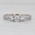 Metal 0.81ctw Diamond 3-Stone Engagement Ring 14k White Gold Size 9.25 Ring For Sale - Image 7 of 8