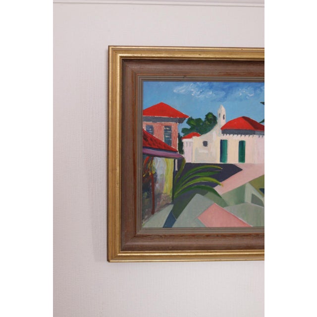 Gösta Sigfrid, City View, 1960s, Oil on Canvas, Framed For Sale - Image 12 of 18