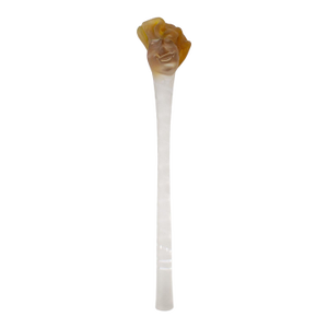 Art Glass Head Scepter Sculpture by Stephen Fellerman