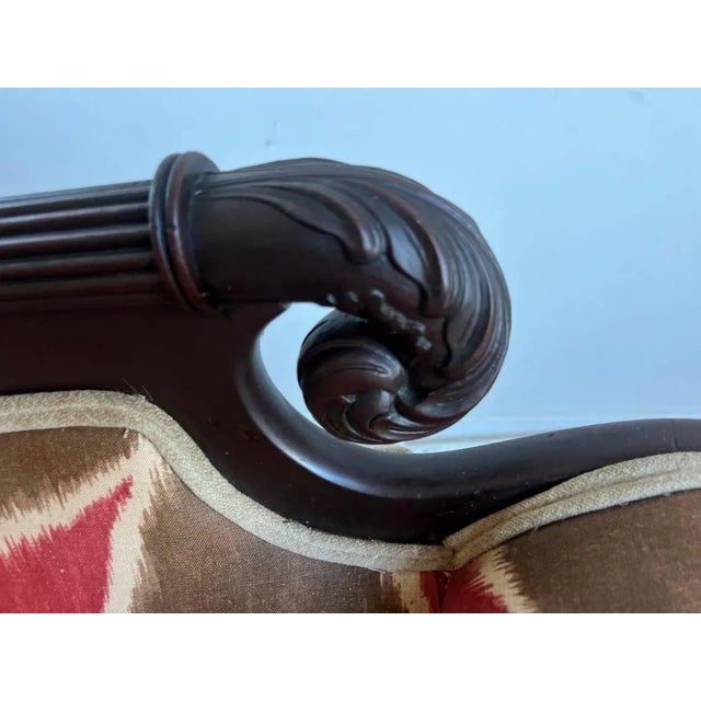 Mid 19th Century Antique Empire Style Mahogany Carved Clawfoot Armchair For Sale - Image 9 of 11