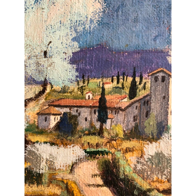 René Grossen, Vue sur un paysage de Toscane, Oil on Canvas, Framed For Sale - Image 5 of 10