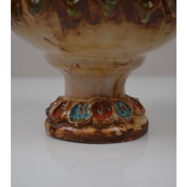 Glazed Ceramic Bowl with Cabochons from La Roue, France, 1960s For Sale - Image 9 of 13