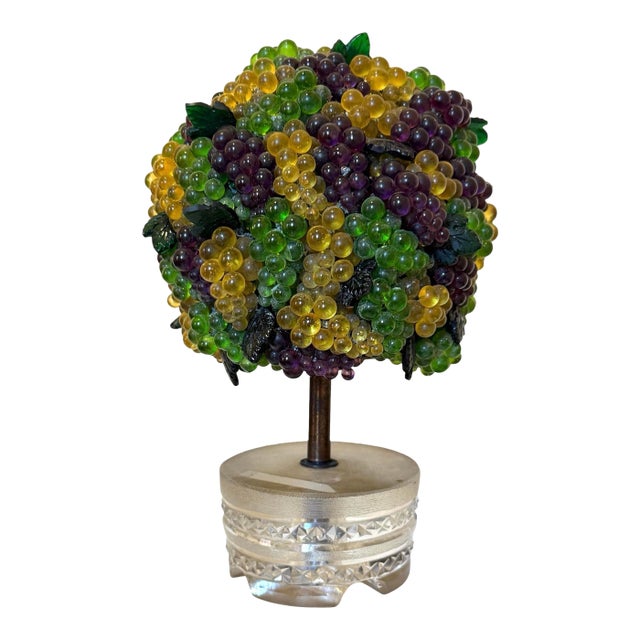 Vintage Grape Topiary Potted Table Light For Sale
