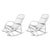 Midcentury White Bamboo Rocking Chairs in the Style of Franco Albini, Italy For Sale - Image 15 of 18