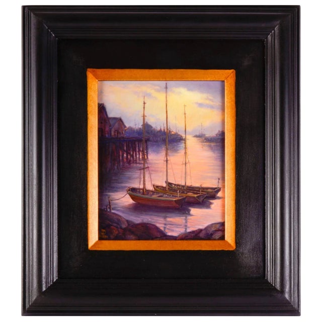 Dirk Foslien Monterey Bay Maritime Oil Painting, Framed For Sale - Image 6 of 6