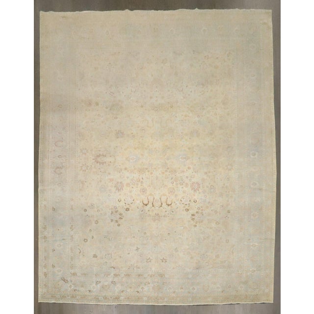 Antique Zabihi Collection Persian Tabriz Rug - 10'3" x 13'7" For Sale - Image 11 of 11