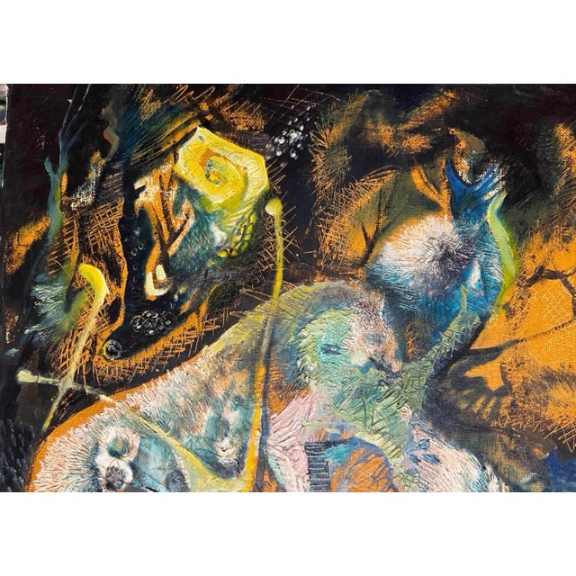 Bakhytnur Burdesbekov was born in 1962. Oil on canvas from 1992. Signed on the reverse Bakytnur was born in April 29,...