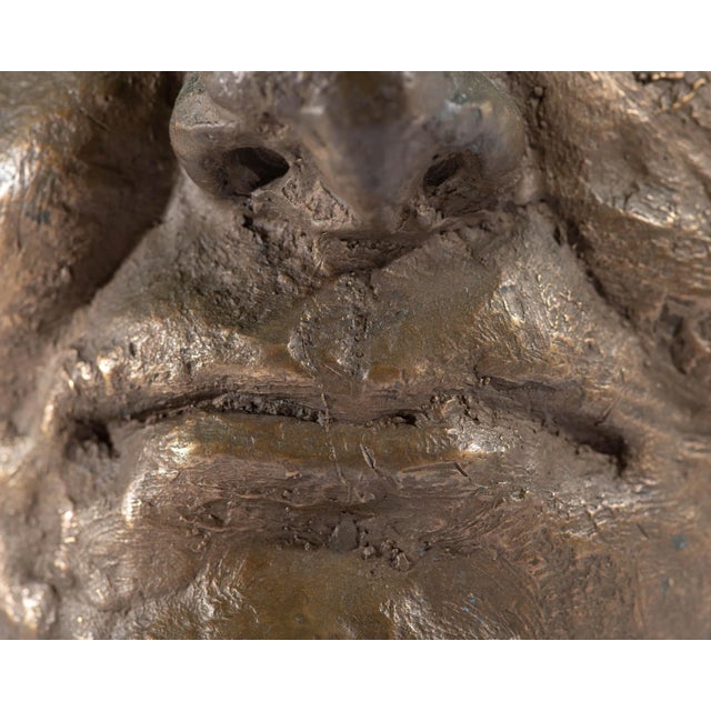 Abstract Bronze Sculpture of a Face For Sale - Image 9 of 11